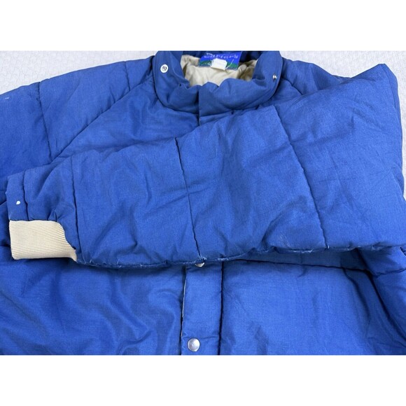 CARTERS Puffer Jacket H.W. CARTER & Son Lebanon N.H. Coat Vintage XL Blue 70s - Picture 11 of 16
